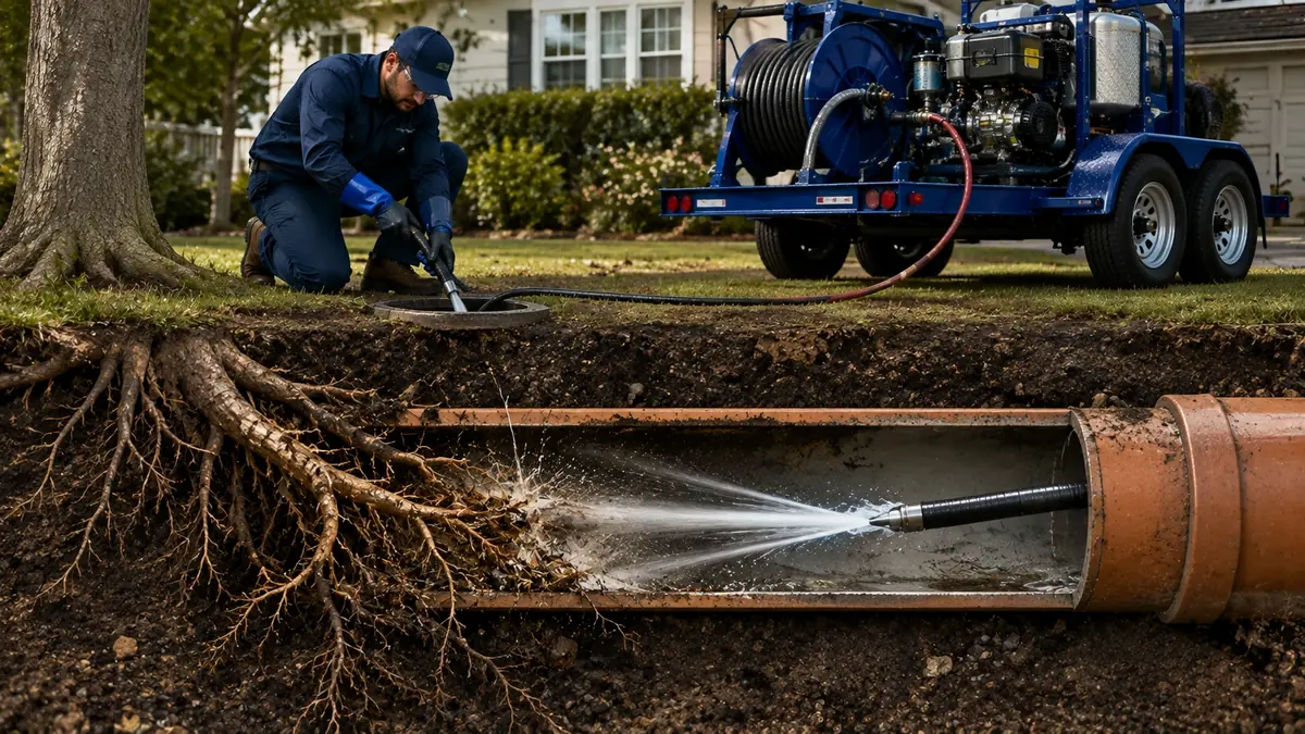 Tree Root Removal with Hydro Jetting in Granada Hills